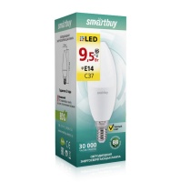 Светодиодная (LED) Лампа Smartbuy-C37-9,5W/3000 (SBL-C37-9_5-30K-E14)