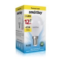 Светодиодная (LED) Лампа Smartbuy-P45-12W/3000/E14 (SBL-P45-12-30K-E14)/100