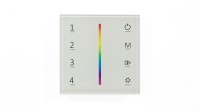 Сенсорная панель T3-1 White IC47 (12-24V, 3x4A, 3x(48-96W), RGB, RF 2.4GHz)
