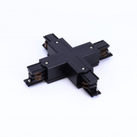 Соединитель Х-образный для трека 4L 4X14 (черный)