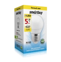 Светодиодная (LED) Лампа Smartbuy-G45-05W/3000/E27 (SBL-G45-05-30K-E27)