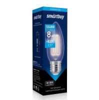 Светодиодная (LED) Лампа FIL Smartbuy-C37-8W/4000/E27 (SBL-C37F-8-40K-E27)