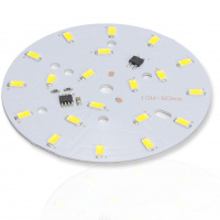 Светодиодная матрица 5730, 20 led, 220V, 10W, Ф80mm, D162, warm white