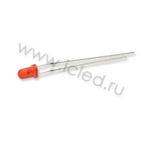 Светодиод ICL-3mm LE65 (red, 500-700 mcd, diffuse)
