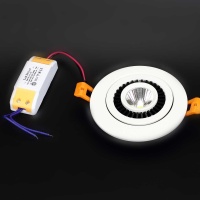 Светодиодный светильник JH-THD14-7W Round B751 (7W, Warm white)