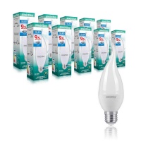 Светодиодная (LED) Свеча на ветру матовая Лампа Smartbuy-C37-9_5W/6000/E27 (SBL-C37Can-9_5-60K-E27)