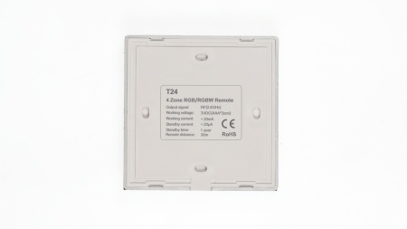 Сенсорная панель T24 Black IC79 (RGBW/RGB, 4 zone, RF 2.4GHz, 3VDC(AAAx2))