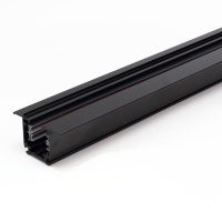 Трек для спотов встраиваемый 4L 2м 4X16 (''трехфазный'', 4 провода, черный)