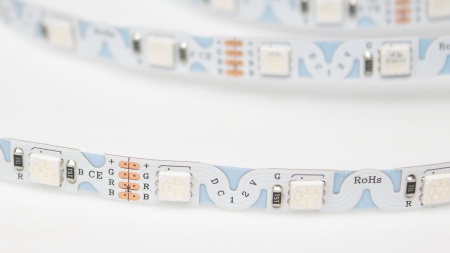 Светодиодная лента S-образная 5050, 48led/m, RGB, 12V, IP20, BA9