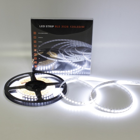 Светодиодная лента Class Premium, 3528, 120 led/m, White, 24V, IP33, А6
