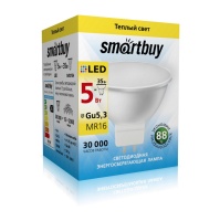 Светодиодная (LED) Лампа Smartbuy-Gu5,3-05W/3000