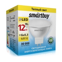 Светодиодная (LED) Лампа Smartbuy-Gu5,3-12W/3000 (SBL-GU5_3-12-30K)/100