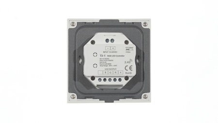 Сенсорная панель T3-1 White IC47 (12-24V, 3x4A, 3x(48-96W), RGB, RF 2.4GHz)