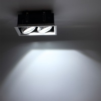 Светодиодный светильник карданный AR90-2 OD2 (220V, 2х20W, white)