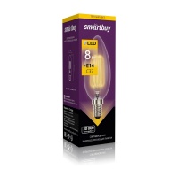 Светодиодная (LED) Лампа FIL Smartbuy-C37-8W/3000/E14 (SBL-C37F-8-30K-E14)