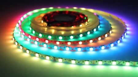 Светодиодная лента S-образная 5050, 60led/m, RGB-SPI, WS2812, 5V, IP20, BA8