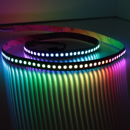 Светодиодная лента LUX class, 5050, 144 led/m, V622, RGB-SPI (WS2812А), 5V, черный шлейф, IP20, 1m