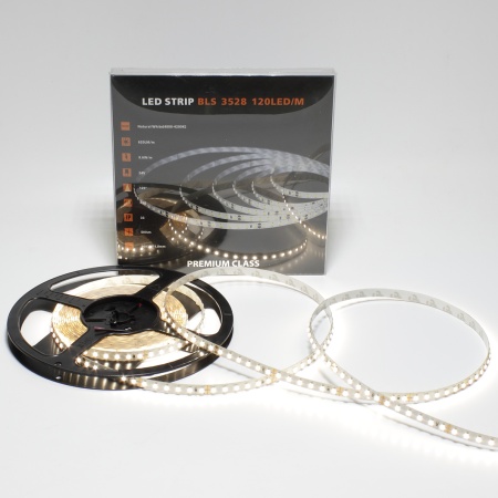 Светодиодная лента Class Premium, 3528, 120 led/m, Day White, 24V, IP33, А5