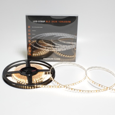 Светодиодная лента Class Premium, 3528, 120 led/m, warm white, 12V, IP33, A3