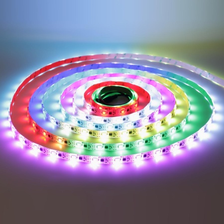 Светодиодная лента 5050, 30 led/m, V600, RGB-SPI (IC1804), 12V, IP65