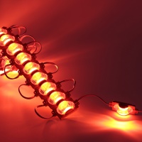 Светодиодный модуль 3 led 2835 MOD107 (12V, 1.5W, red, IP65)