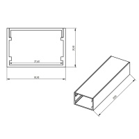 Алюминиевый профиль 776 (2000x30x20мм с рассеивателем)