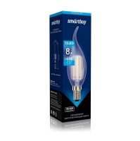 Светодиодная (LED) Свеча на ветру Лампа FIL Smartbuy-C37-8W/4000/E14 (SBL-C37FCan-8-40K-E14)