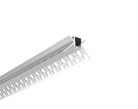 Алюминиевый профиль встраиваемый в гипсокартон 345 (2500*44*25,5мм с рассеивателем, внутренний угол)