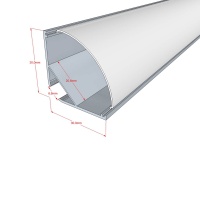 Алюминиевый профиль 880 (2000х30х30мм с рассеивателем)