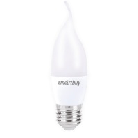 Светодиодная (LED) Свеча на ветру матовая Лампа Smartbuy-C37-12W/6000/E27 (SBL-C37Can-12-60K-E27)