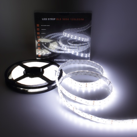 Светодиодная лента Class Premium, 5050, 120 led/m, White, 24V, IP65, А14