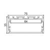 Алюминиевый профиль CX-A048-R1 322 (2500х75х35мм с рассеивателем)