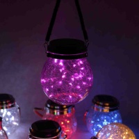 Светильник декоративный горшочек на солнечных батареях, pink, GOR5