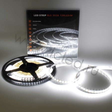 Светодиодная лента Class Premium, 3528, 120 led/m, day white, 12V, IP33, A37
