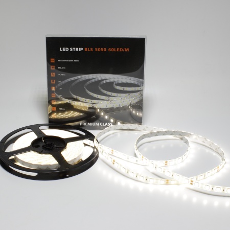 Светодиодная лента Class Premium, 5050, 60 led/m, Day White, 24V, IP65, А25