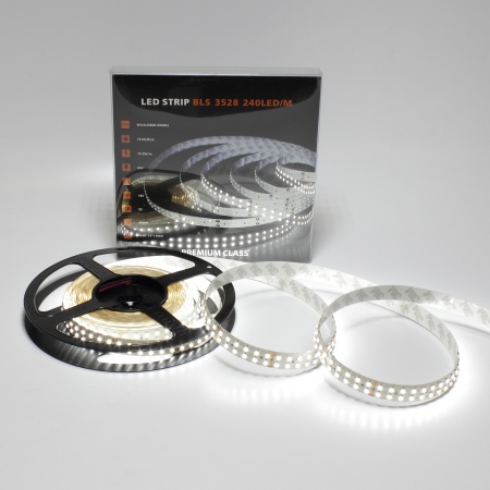 Светодиодная лента Class Premium, 3528, 240 led/m, White, 24V, IP33, А9