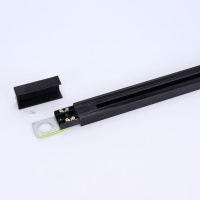 Трек для спотов 2L 1м NX8 (однофазный, 2 провода, усиленный, черный)