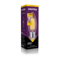 Светодиодная (LED) Лампа FIL Smartbuy-C37-8W/3000/E27 (SBL-C37F-8-30K-E27)